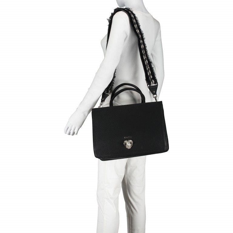 Tasche Business-Shopper Schwarz, Farbe: schwarz, Marke: Replay, Abmessungen in cm: 35x25x14, Bild 6 von 6