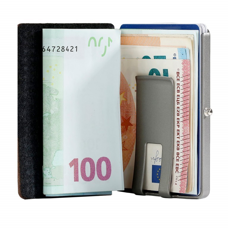 Wallet Soft Touch Slate, Farbe: grau, Marke: I-Clip, Abmessungen in cm: 9x7x1.7, Bild 2 von 4