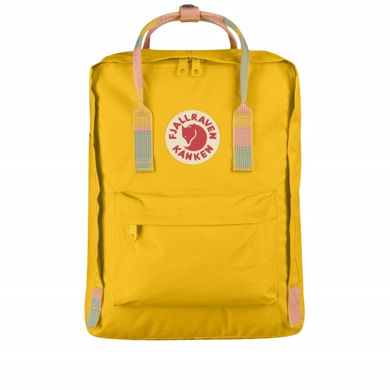 Rucksack Kånken Warm Yellow Random Blocked, Farbe: gelb, Marke: Fjällräven, EAN: 7323450363246, Abmessungen in cm: 27x38x13, Bild 1 von 16