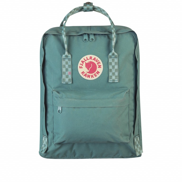 Rucksack Kånken Frost Green Chess Pattern, Farbe: grün/oliv, Marke: Fjällräven, EAN: 7323450363284, Abmessungen in cm: 27x38x13, Bild 1 von 18