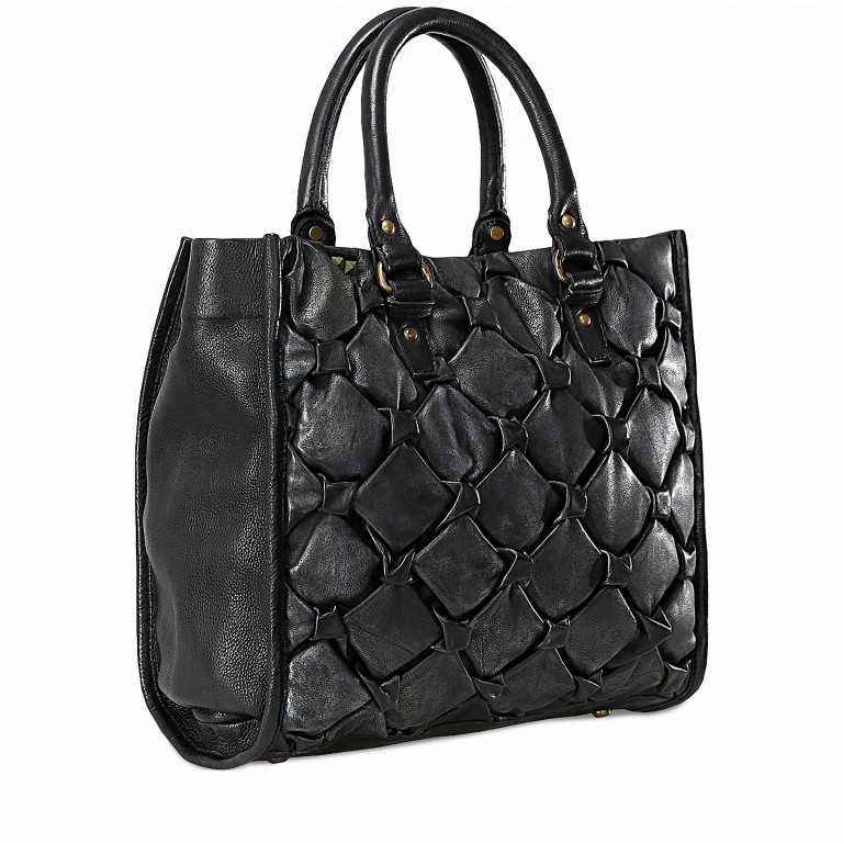 Handtasche Belladonna Clemita Black, Farbe: schwarz, Marke: Desiderius, Abmessungen in cm: 30x28x10, Bild 2 von 3