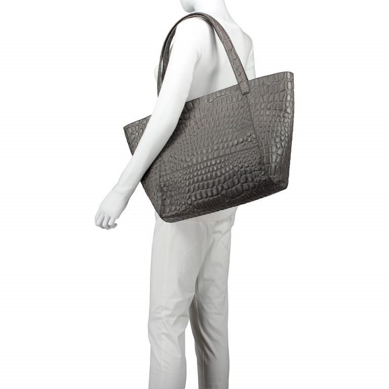 Handtasche Croco Soho Rock Grey Metallic, Farbe: grau, Marke: Liebeskind Berlin, Bild 3 von 5