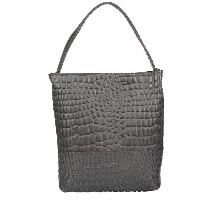 Beuteltasche Tribeca Croco Rock Grey Metallic, Farbe: grau, Marke: Liebeskind Berlin, Abmessungen in cm: 38x38x8, Bild 1 von 5