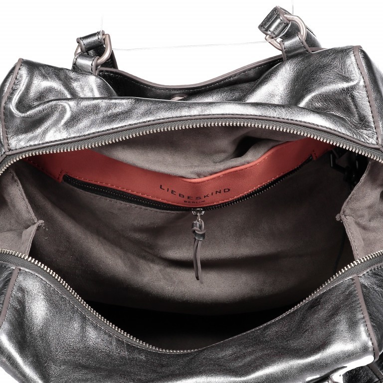 Handtasche Metallic Mesa Rock Grey Metallic, Farbe: grau, metallic, Marke: Liebeskind Berlin, Abmessungen in cm: 30x24x18, Bild 4 von 6