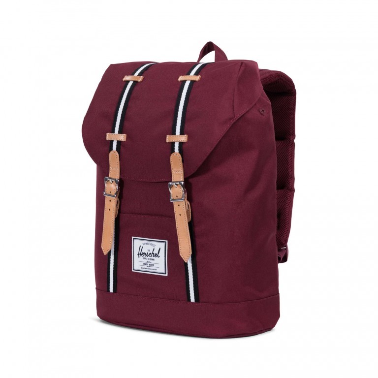 Rucksack Retreat Rubber Straps Volumen 18 Liter Windsor Wine Veggie Tan, Farbe: rot/weinrot, Marke: Herschel, EAN: 0828432146635, Abmessungen in cm: 34x46x12, Bild 2 von 5