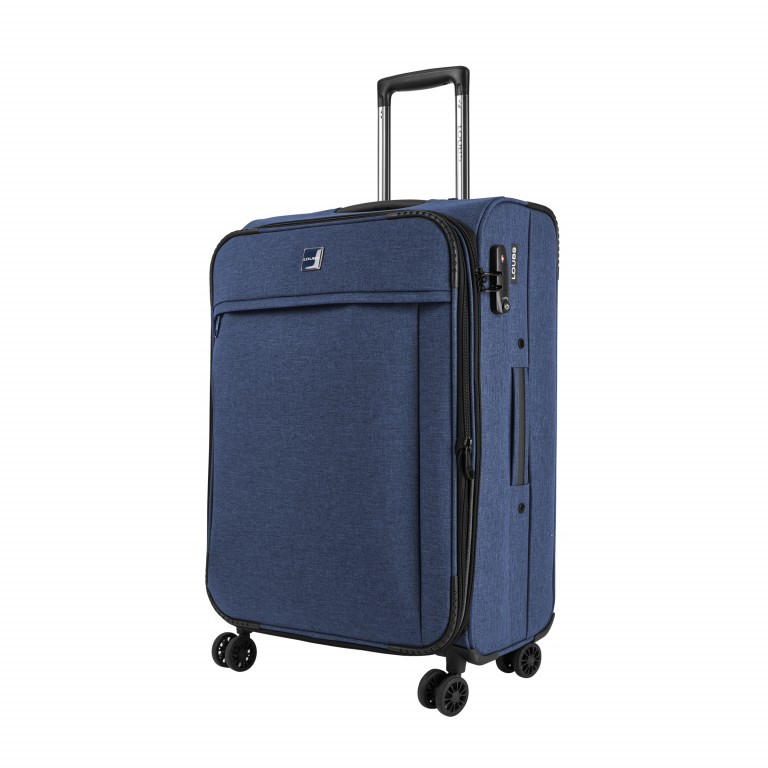 Koffer Darwin 64 cm Blau, Farbe: blau/petrol, Marke: Loubs, Abmessungen in cm: 42x64x28, Bild 2 von 5