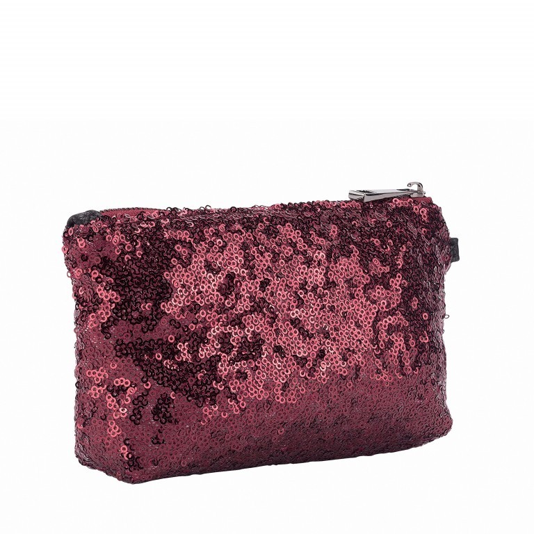 Kosmetiktasche Whiterock Perla Weinrot, Farbe: rot/weinrot, metallic, Marke: Loubs, Abmessungen in cm: 18x11.5x3, Bild 2 von 5