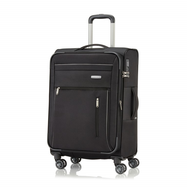 Koffer Capri Größe 66 cm Schwarz, Farbe: schwarz, Marke: Travelite, EAN: 4027002058729, Abmessungen in cm: 42x66x26, Bild 2 von 3