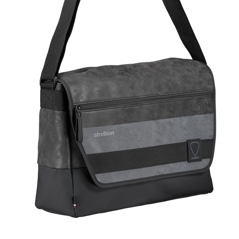 Kuriertasche Finchley Messenger LHF Dark Grey, Farbe: anthrazit, Marke: Strellson, EAN: 4053533770557, Abmessungen in cm: 38x30x12, Bild 2 von 7