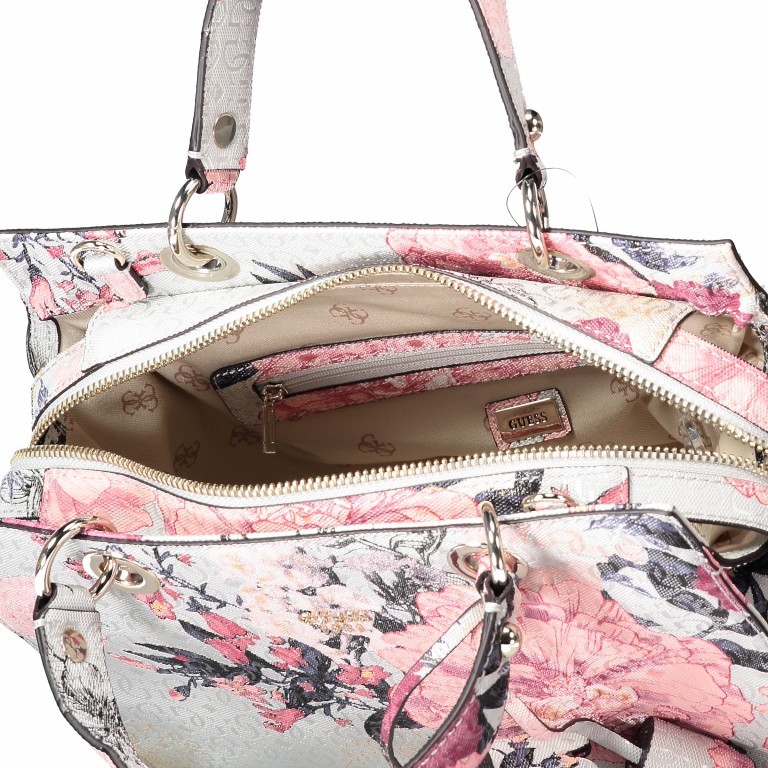 Handtasche Seraphina Grey Floral, Farbe: grau, Marke: Guess, EAN: 0190231097204, Abmessungen in cm: 30x23x14, Bild 4 von 6