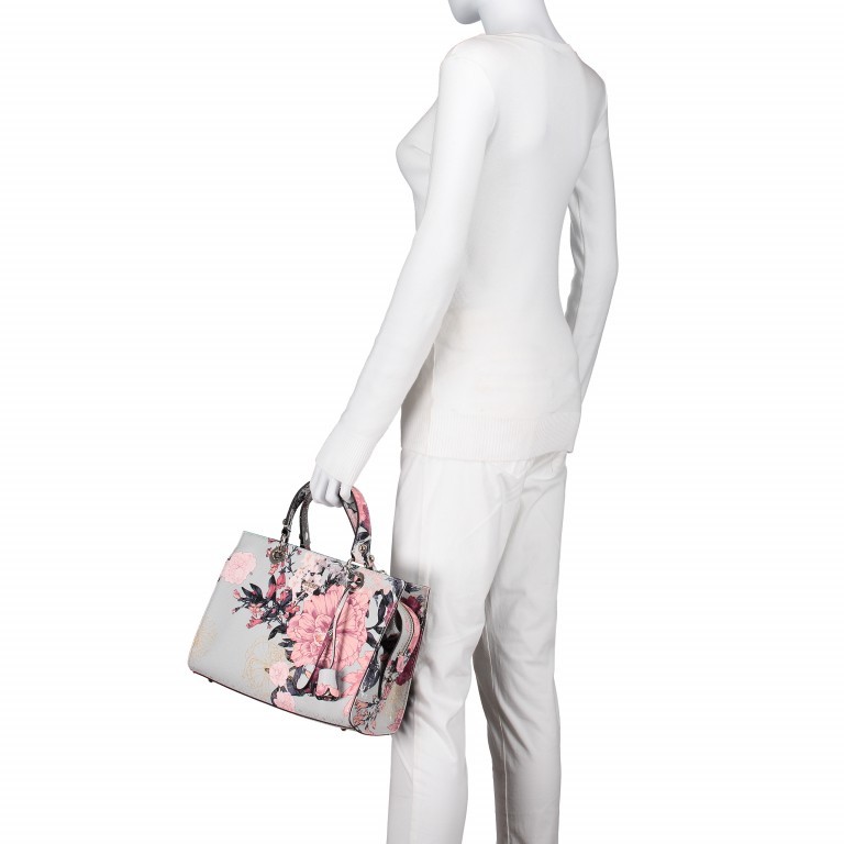 Handtasche Seraphina Grey Floral, Farbe: grau, Marke: Guess, EAN: 0190231097204, Abmessungen in cm: 30x23x14, Bild 6 von 6