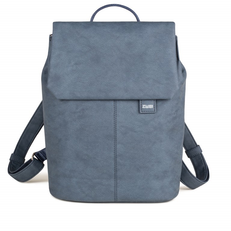 Rucksack Mademoiselle MR13 Nubuk Blue, Farbe: blau/petrol, Marke: Zwei, EAN: 4250257914650, Abmessungen in cm: 34.5x37x12, Bild 1 von 6