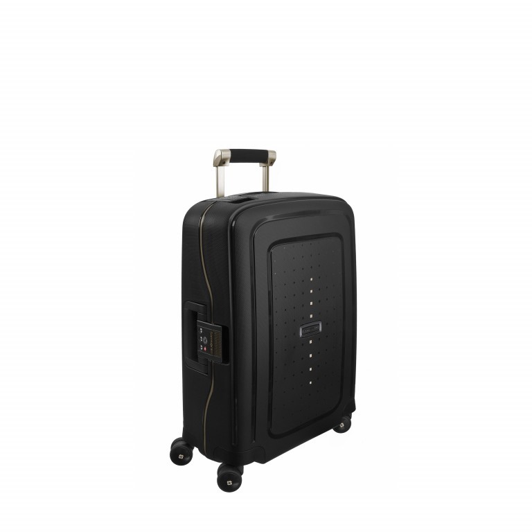 Koffer S´Cure DLX Spinner 55 Black Gold, Farbe: schwarz, Marke: Samsonite, EAN: 5414847885006, Abmessungen in cm: 40x55x20, Bild 2 von 11