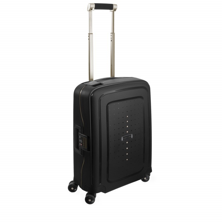 Koffer S´Cure DLX Spinner 55 Black Gold, Farbe: schwarz, Marke: Samsonite, EAN: 5414847885006, Abmessungen in cm: 40x55x20, Bild 3 von 11