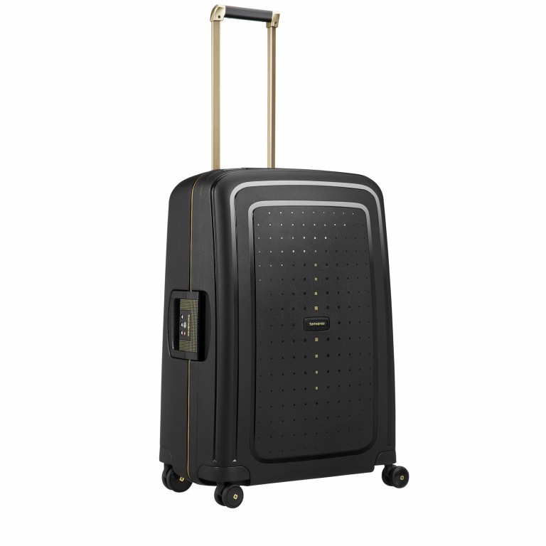 Koffer S´Cure DLX Spinner 75 Black Gold, Farbe: schwarz, Marke: Samsonite, EAN: 5414847884986, Abmessungen in cm: 52x75x31, Bild 6 von 12