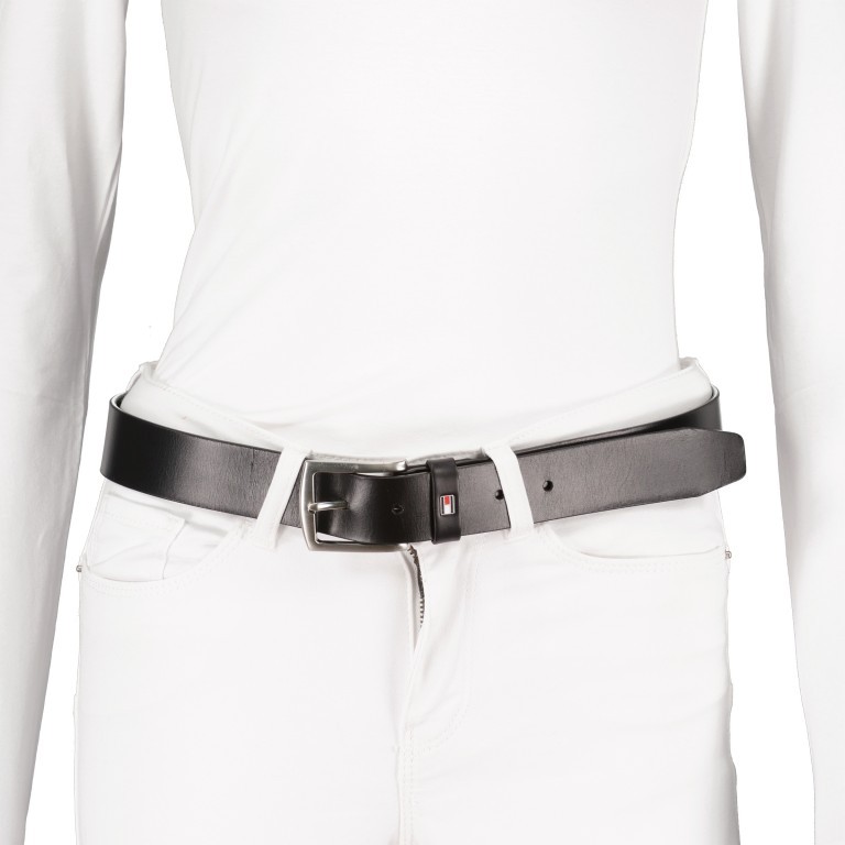 Gürtel New Danton Belt Bundweite 95 CM Black, Farbe: schwarz, Marke: Tommy Hilfiger, EAN: 8720115741279, Bild 3 von 3