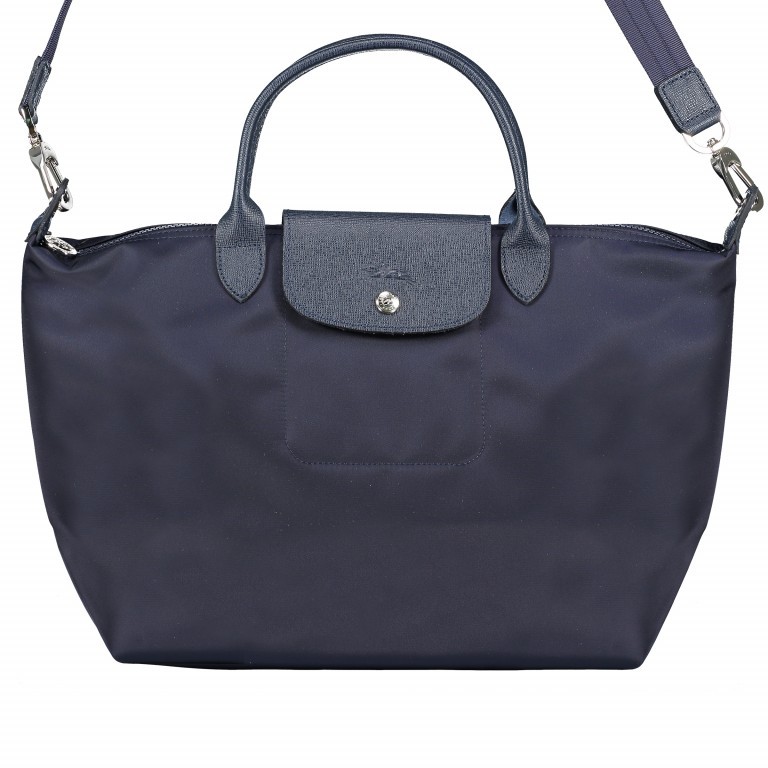 Handtasche Le Pliage Néo Handtasche M Dunkelblau, Farbe: blau/petrol, Marke: Longchamp, EAN: 3597921827702, Abmessungen in cm: 32x28x17, Bild 1 von 3