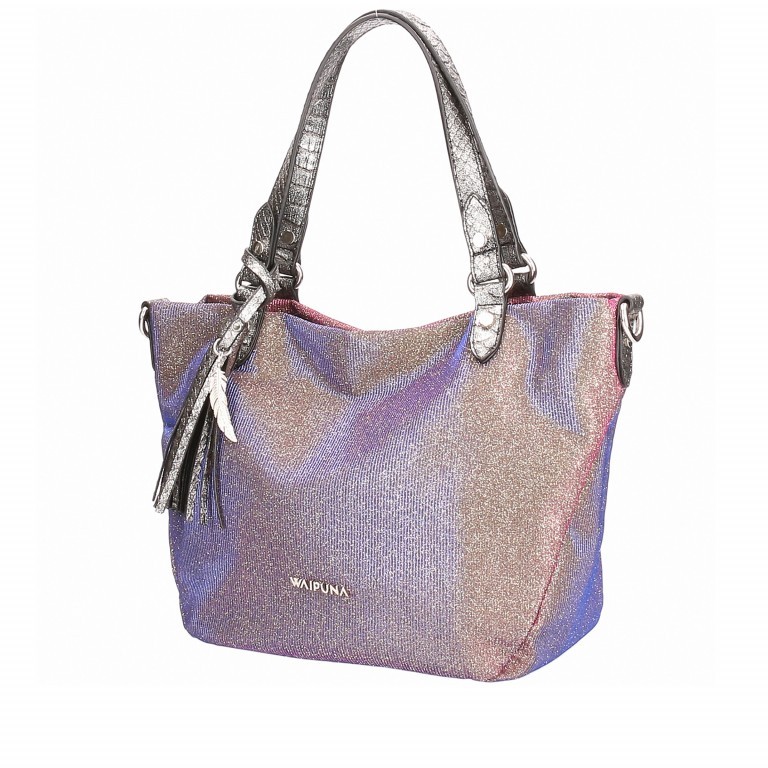 Handtasche Kiana 186 Purple, Farbe: flieder/lila, metallic, Marke: Waipuna, Abmessungen in cm: 34x22x12.5, Bild 2 von 7