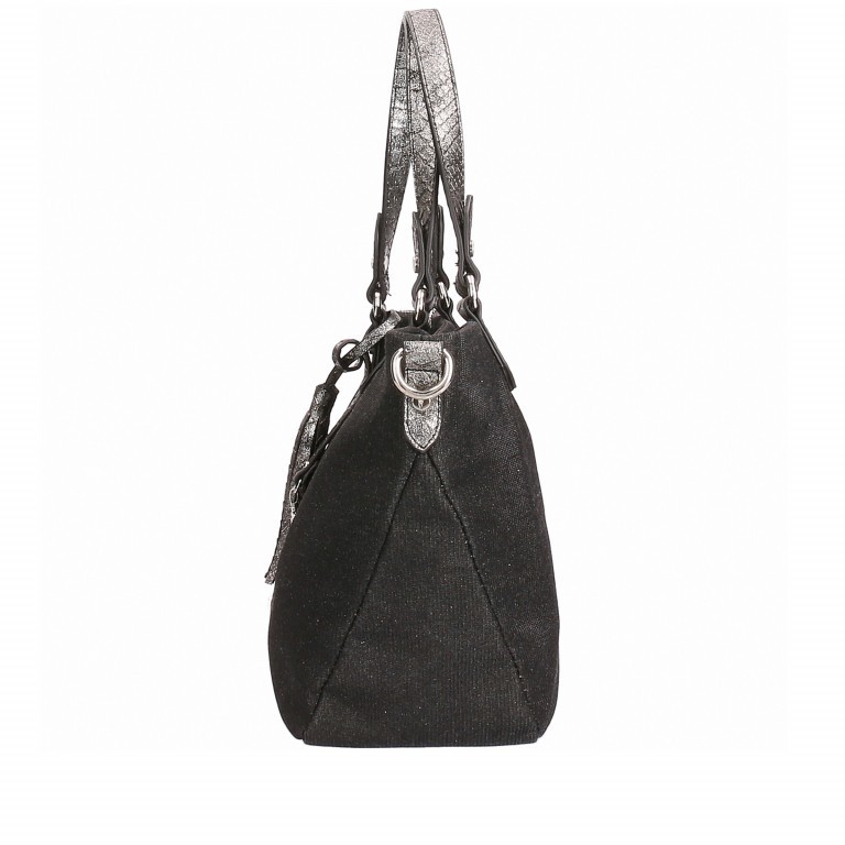 Handtasche Kiana 186 Black, Farbe: schwarz, metallic, Marke: Waipuna, Abmessungen in cm: 34x22x12.5, Bild 3 von 8