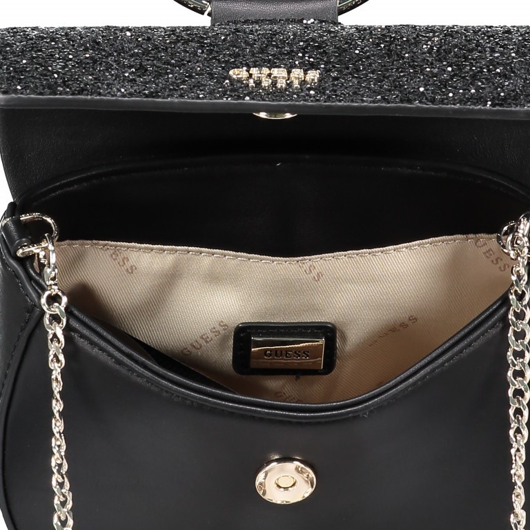 Umhängetasche Spring Fling Black, Farbe: schwarz, Marke: Guess, EAN: 0190231115601, Abmessungen in cm: 18x16x7, Bild 4 von 5