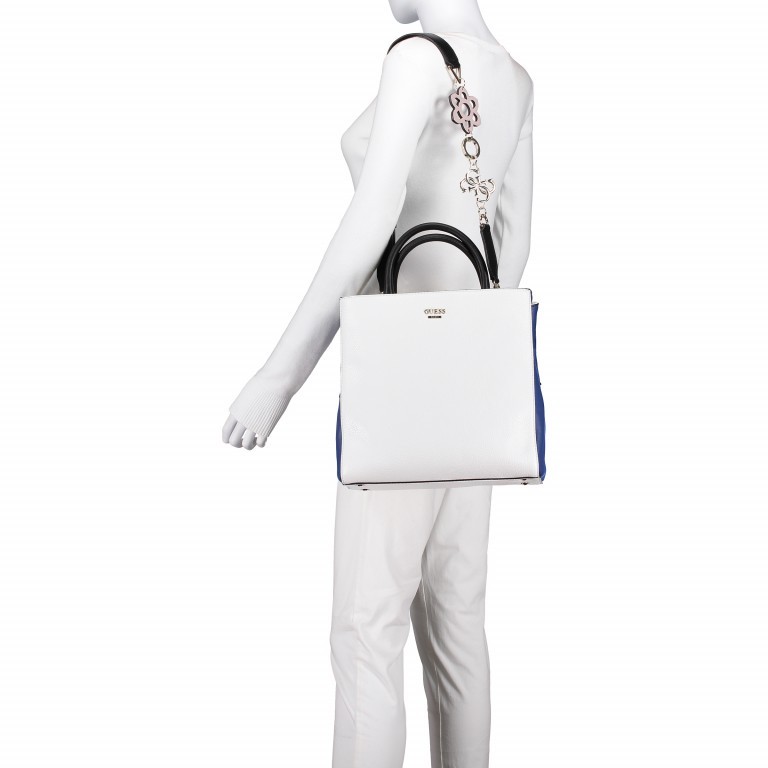 Handtasche Dania White Multi, Farbe: weiß, Marke: Guess, EAN: 0190231112204, Abmessungen in cm: 28x27x14, Bild 3 von 5