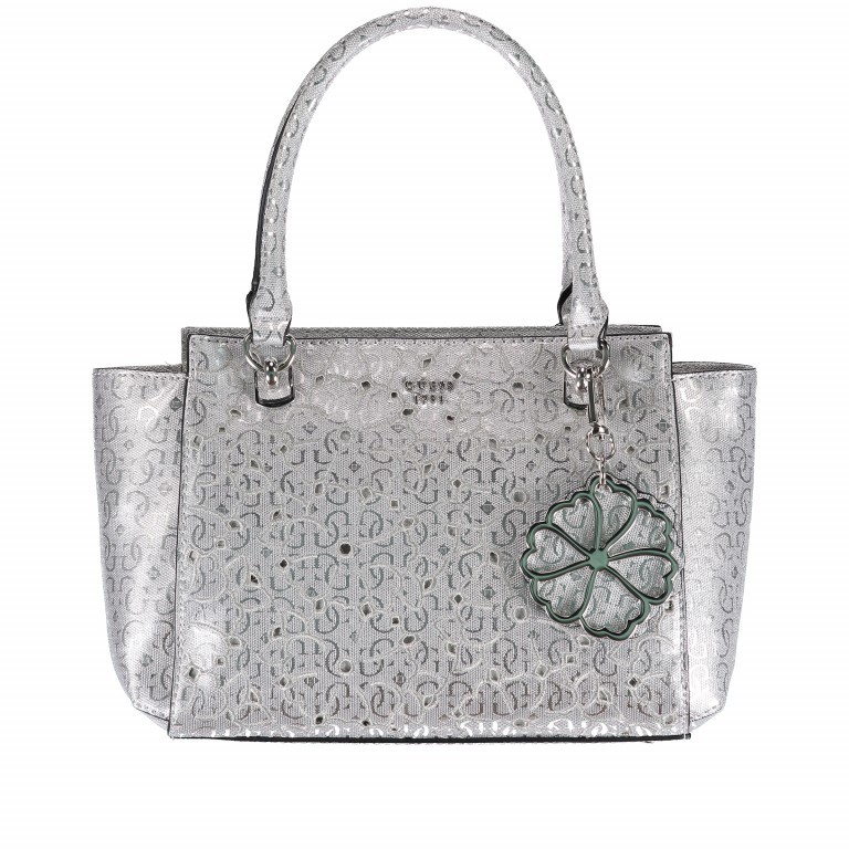 Handtasche Jayne Silver, Farbe: metallic, Marke: Guess, EAN: 0190231112846, Abmessungen in cm: 28x19x11, Bild 1 von 6