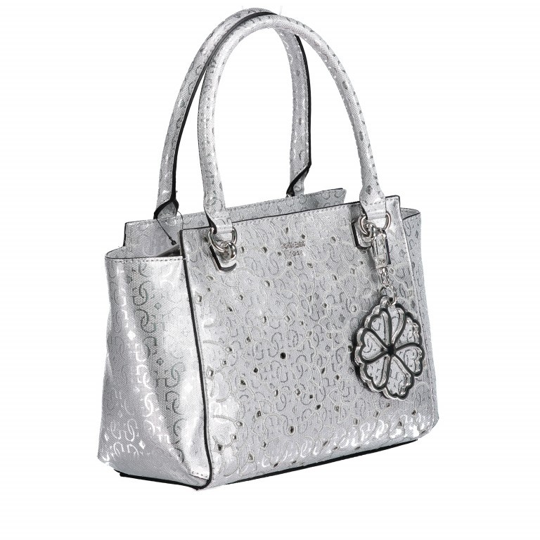 Handtasche Jayne Silver, Farbe: metallic, Marke: Guess, EAN: 0190231112846, Abmessungen in cm: 28x19x11, Bild 2 von 6