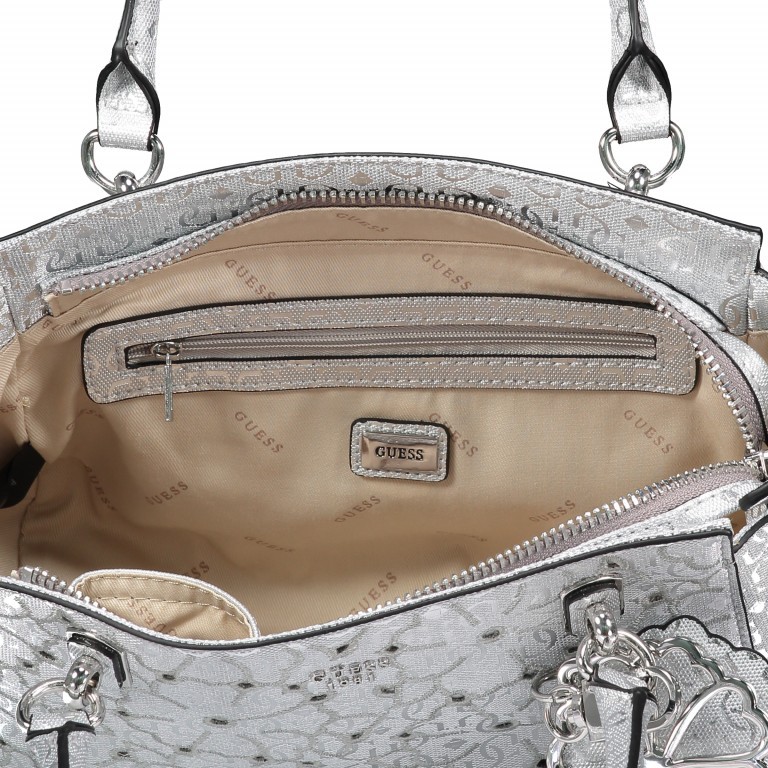 Handtasche Jayne Silver, Farbe: metallic, Marke: Guess, EAN: 0190231112846, Abmessungen in cm: 28x19x11, Bild 4 von 6