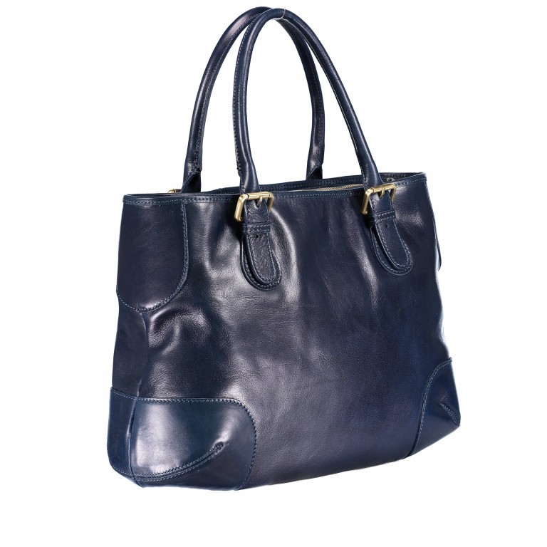 Aktentasche Toscana für Damen Blau, Farbe: blau/petrol, Marke: Hausfelder Manufaktur, EAN: 4065646000339, Abmessungen in cm: 43x29x15, Bild 2 von 7