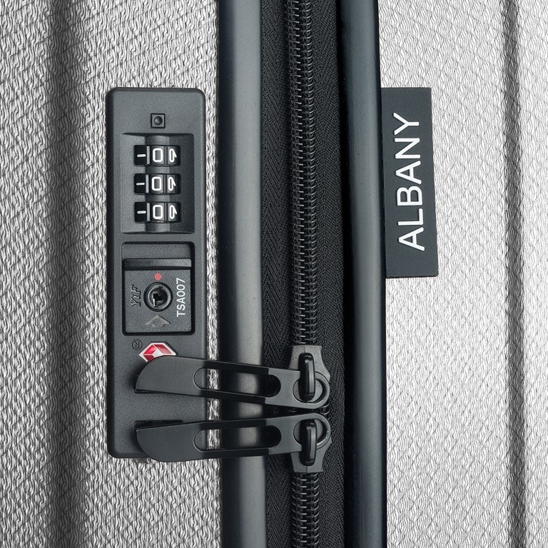 Koffer Albany 55 cm Grau, Farbe: grau, Marke: Assima, Abmessungen in cm: 36x55x20, Bild 5 von 5