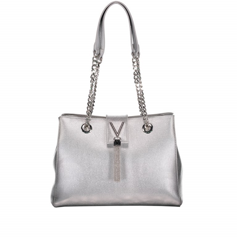 Tasche Divina Argento, Farbe: metallic, Marke: Valentino Bags, Abmessungen in cm: 30x23x10, Bild 1 von 8