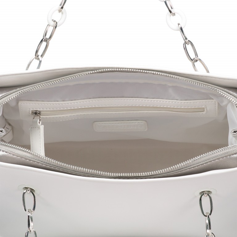 Handtasche Anchor Bianco Argento, Farbe: weiß, Marke: Valentino Bags, Abmessungen in cm: 33x24.5x12, Bild 4 von 6