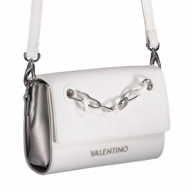 Umhängetasche Anchor Bianco Argento, Farbe: weiß, Marke: Valentino Bags, Abmessungen in cm: 20.5x14x7, Bild 2 von 5