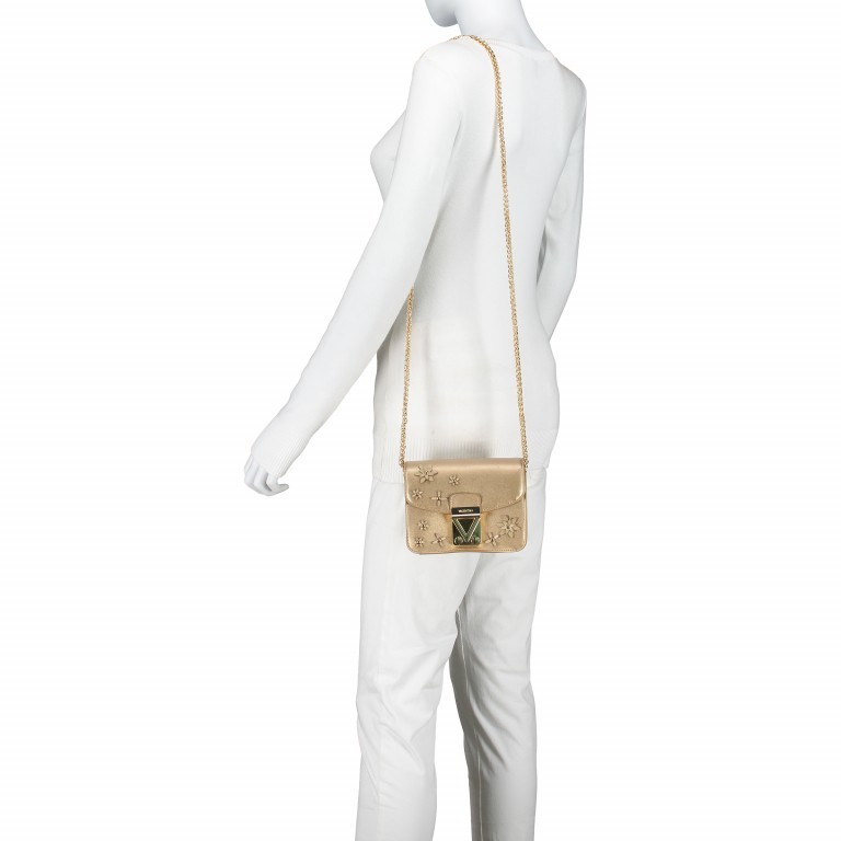 Umhängetasche Dinghy Oro, Farbe: metallic, Marke: Valentino Bags, Abmessungen in cm: 16.5x12x7, Bild 3 von 5