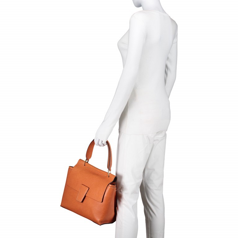 Handtasche Elettra 6349-RMN-RE Brick, Farbe: orange, Marke: Gianni Chiarini, Abmessungen in cm: 29x28x11, Bild 6 von 6