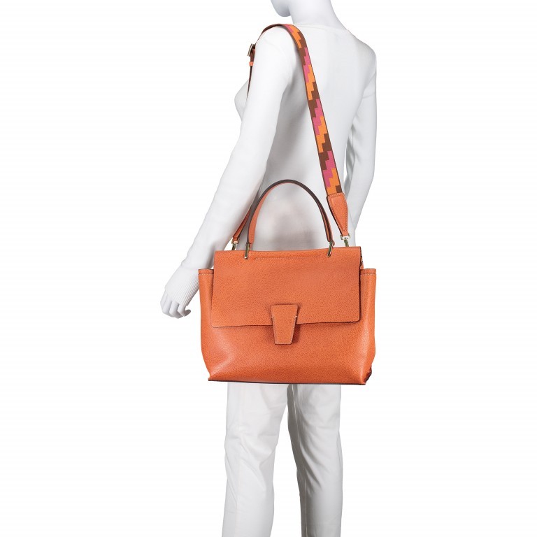 Handtasche Elettra Large 6352-RMN-RE Brick, Farbe: orange, Marke: Gianni Chiarini, Abmessungen in cm: 33x28x11, Bild 3 von 6