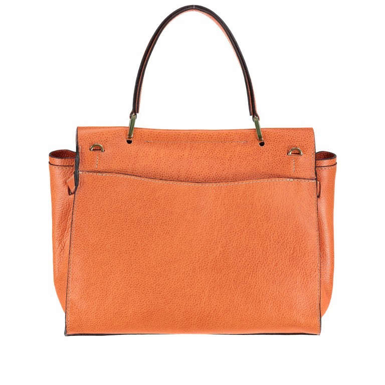 Handtasche Elettra Large 6352-RMN-RE Brick, Farbe: orange, Marke: Gianni Chiarini, Abmessungen in cm: 33x28x11, Bild 5 von 6