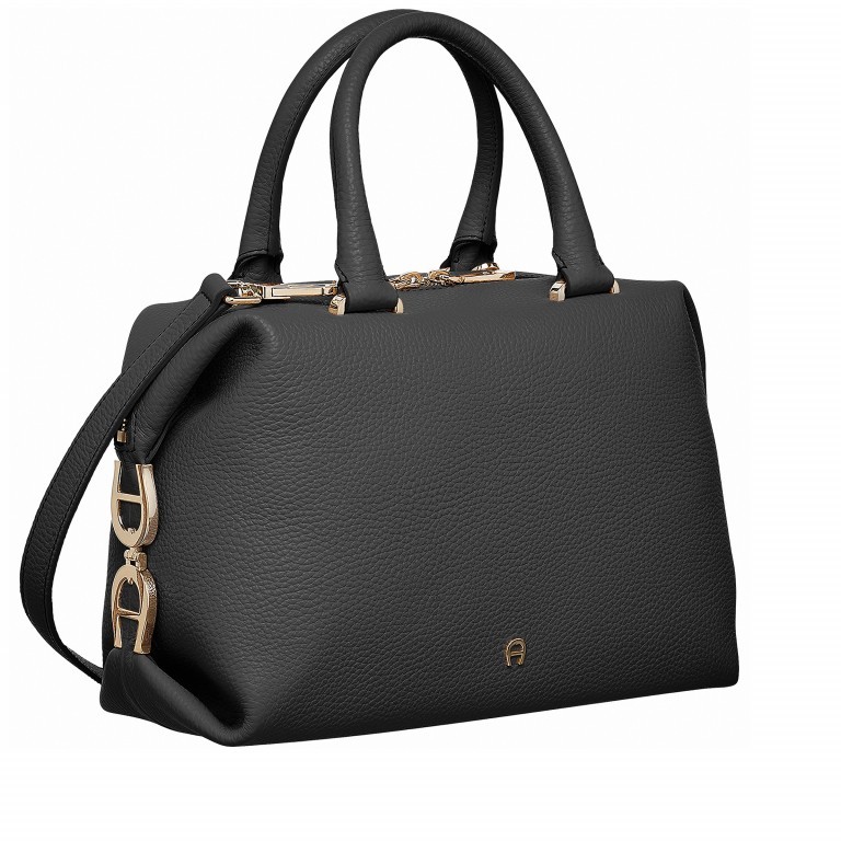 Handtasche Roma 133-600 Black, Farbe: schwarz, Marke: AIGNER, EAN: 4055539067136, Abmessungen in cm: 31x20x15, Bild 2 von 5