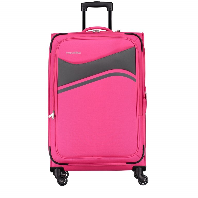 Koffer Wave 76 cm Pink, Farbe: rosa/pink, Marke: Travelite, Abmessungen in cm: 46x76x31, Bild 1 von 7