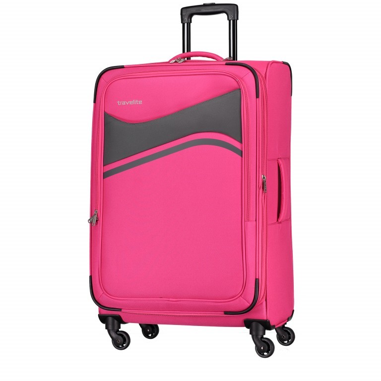 Koffer Wave 76 cm Pink, Farbe: rosa/pink, Marke: Travelite, Abmessungen in cm: 46x76x31, Bild 2 von 7