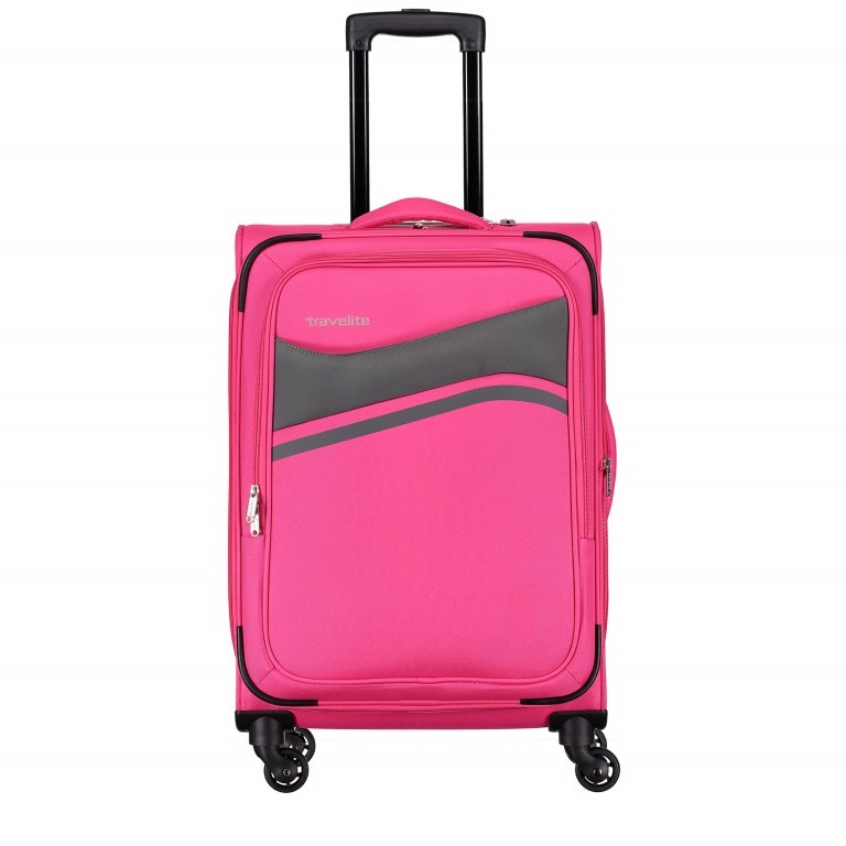 Koffer Wave 65 cm Pink, Farbe: rosa/pink, Marke: Travelite, EAN: 4027002061279, Abmessungen in cm: 41x65x26, Bild 1 von 5
