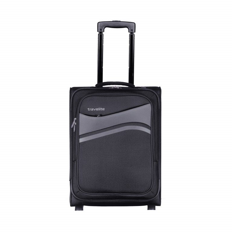 Koffer Wave 53 cm Schwarz, Farbe: schwarz, Marke: Travelite, EAN: 4027002058026, Abmessungen in cm: 38x53x20, Bild 1 von 5