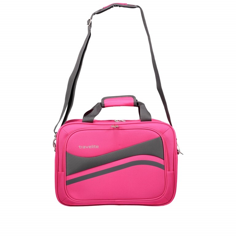 Bordtasche Wave 41 cm Pink, Farbe: rosa/pink, Marke: Travelite, Abmessungen in cm: 41x30x15, Bild 6 von 7