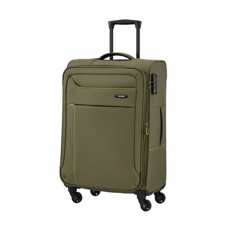 Koffer Solaris 67 cm Oliv Limone, Farbe: grün/oliv, Marke: Travelite, Abmessungen in cm: 42x67x26, Bild 3 von 7