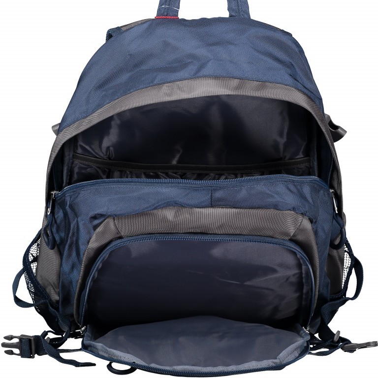 Rucksack Basics Petrol Grau, Farbe: blau/petrol, Marke: Travelite, Abmessungen in cm: 28x46.5x12.5, Bild 4 von 5