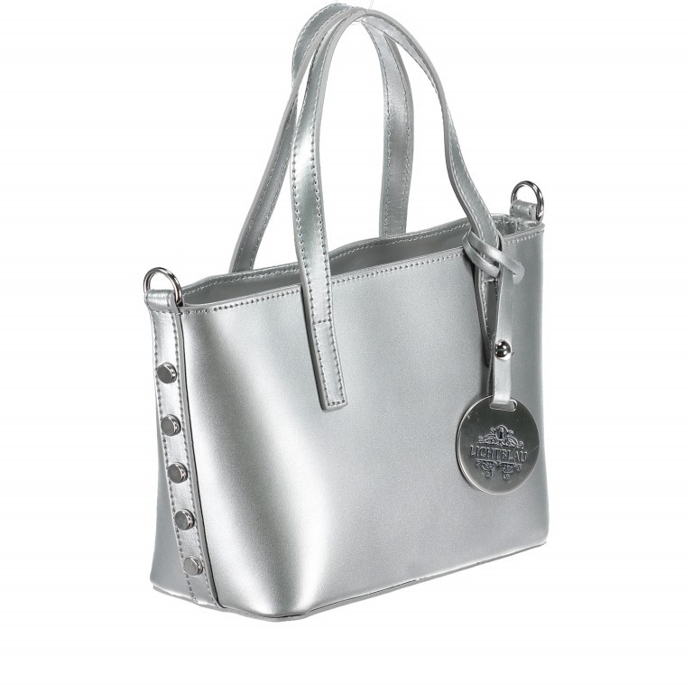 Handtasche LB-3002 Silber, Farbe: metallic, Marke: Lichtblau, EAN: 4051482476384, Abmessungen in cm: 26x16x10, Bild 2 von 6