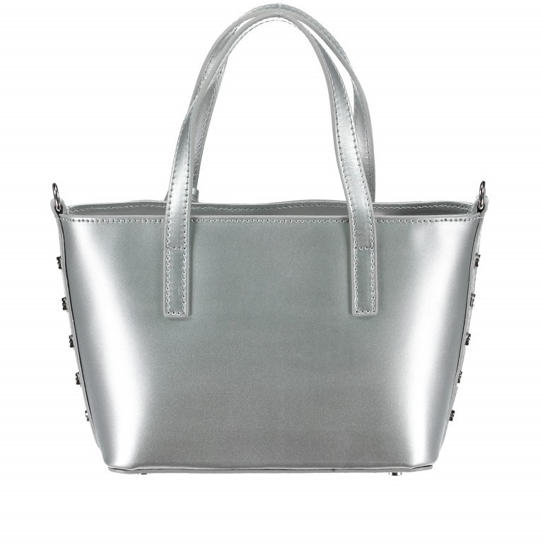 Handtasche LB-3002 Silber, Farbe: metallic, Marke: Lichtblau, EAN: 4051482476384, Abmessungen in cm: 26x16x10, Bild 5 von 6