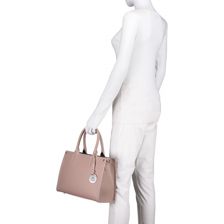 Handtasche LB-5381 Hellgrau, Farbe: grau, Marke: Lichtblau, EAN: 4051482477008, Abmessungen in cm: 32.5x23.5x13, Bild 6 von 6