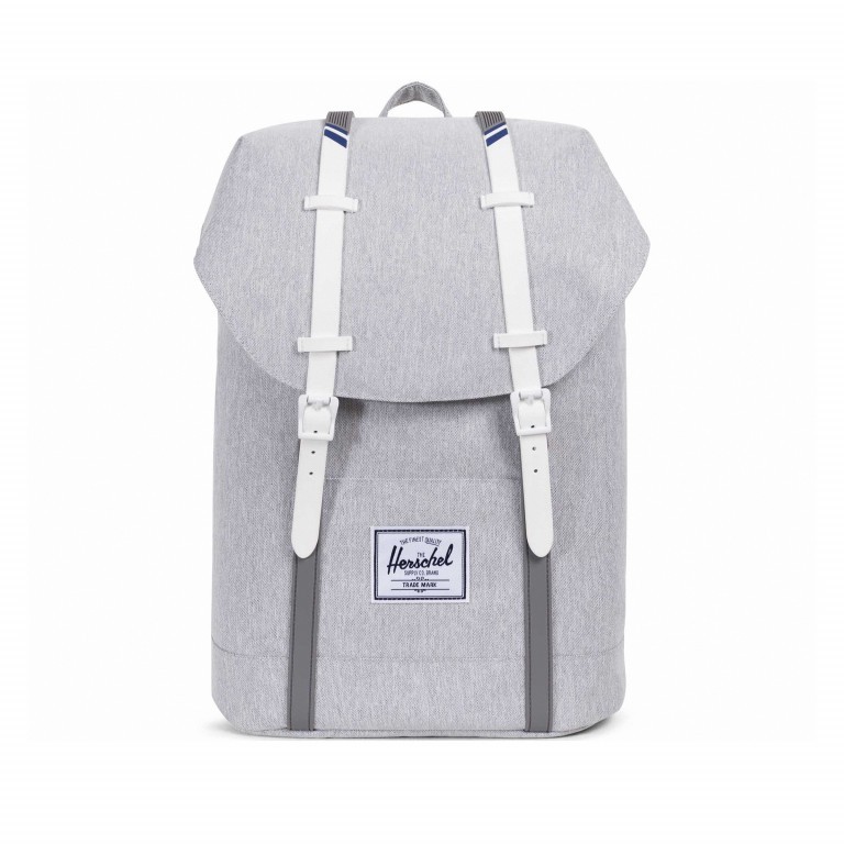 Rucksack Retreat Rubber Straps Volumen 18 Liter Light Grey Crosshatch White Rubber, Farbe: grau, Marke: Herschel, EAN: 0828432171699, Abmessungen in cm: 34x46x12, Bild 1 von 5