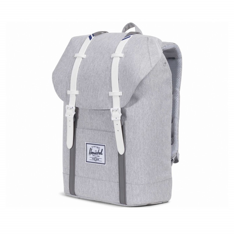Rucksack Retreat Rubber Straps Volumen 18 Liter Light Grey Crosshatch White Rubber, Farbe: grau, Marke: Herschel, EAN: 0828432171699, Abmessungen in cm: 34x46x12, Bild 2 von 5